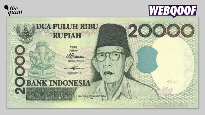 1 digit berapa rupiah dalam mata uang Indonesia?