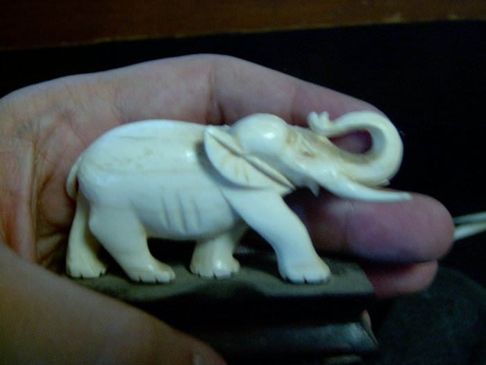 Ivory elephant real figurine antique two rare very old than available ecrater