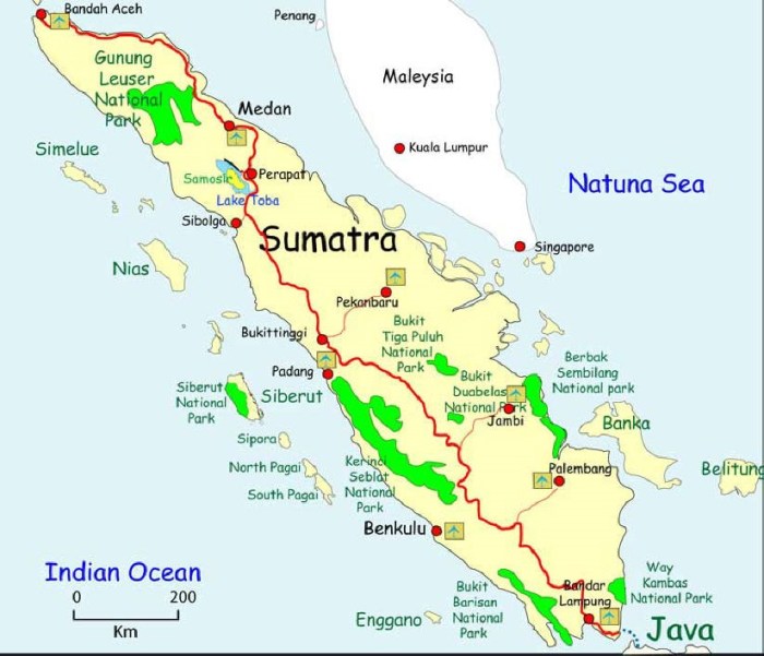 Letak geografis Pulau Sumatera dan kekayaan alamnya