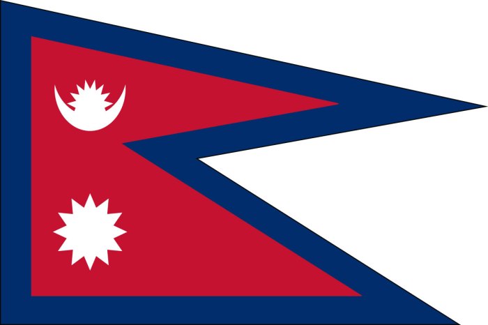 Bentuk dan sejarah bendera Nepal