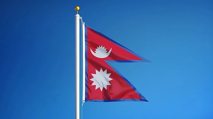 Bentuk dan sejarah bendera Nepal