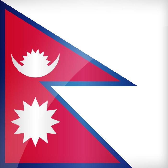 Nepal flag vector white hd background 4k stock